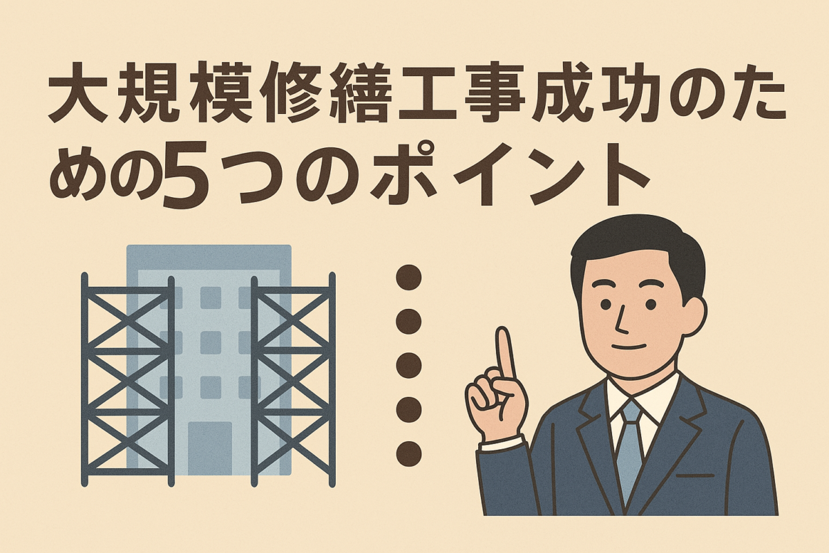 大規模修繕工事成功のための5つのポイント