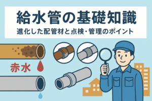 給水管の基礎知識：進化した配管材と点検・管理のポイント